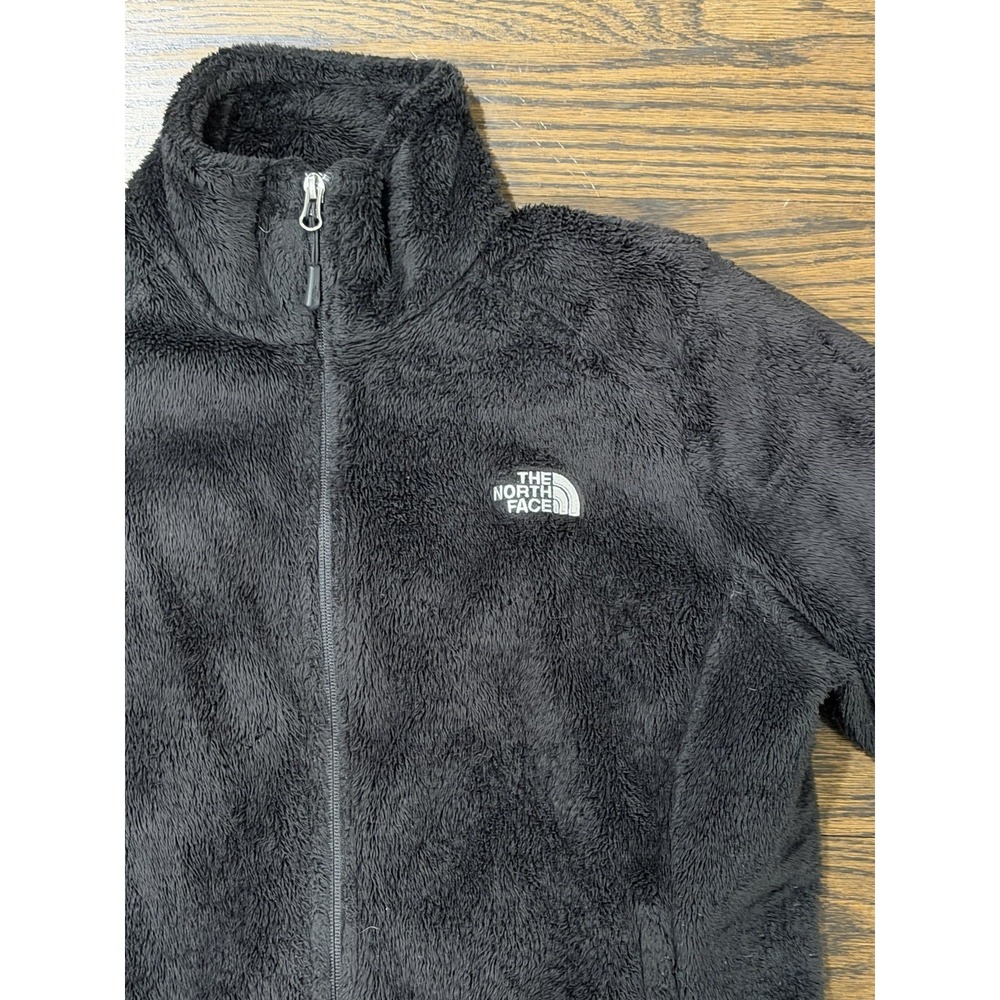 The North Face Women Fleece Sherpa Black Jacket Coat Large Full Zip TNF Fall